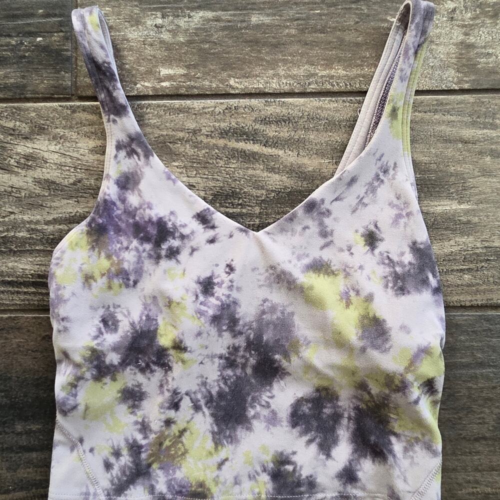 lululemon athletica Purple and Yellow Tie-Dye Tank Top